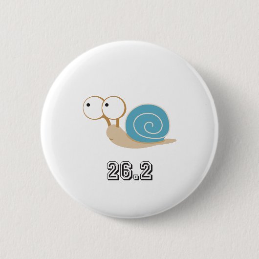 Blaue Schnecke 26.2 (Marathon) Button (Vorderseite)