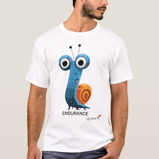 Blaue Schnecke | ENDURANCE - nach Entwurf | Einzig T-Shirt (Vorderseite)