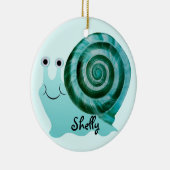 Blaue Schnecke Keramikornament (Rechts)