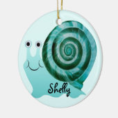 Blaue Schnecke Keramikornament (Links)
