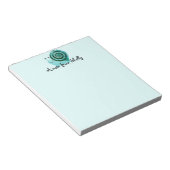 Blaue Schnecke Notizblock (angewinkelt)