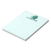 Blaue Schnecke Notizblock (Rotiert)