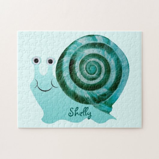 Blaue Schnecke Puzzle (Horizontal)