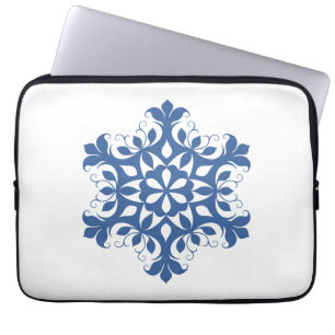Blaue Schneeblume Elektronik-Tasche Laptopschutzhülle