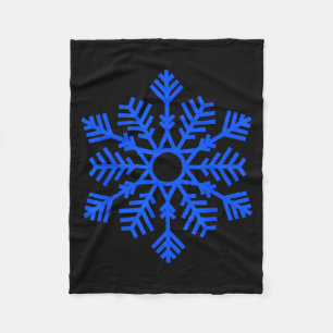 Blaue Schneeblume Winter Für Männer Frauen Und Kin Fleecedecke