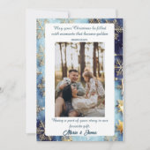 Blaue Schneee Plaid Porträt Foto Weihnachten Feier (Vorderseite)