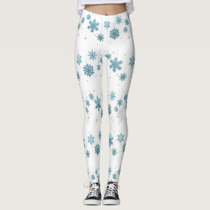 **BLAUE SCHNEEFLAKEN** WEIHNACHTEN LEGGINGS