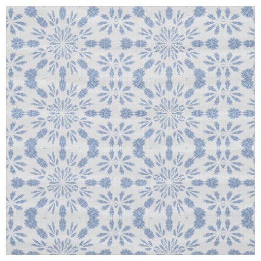 Blaue Schneeflocke B Stoff (Muster)