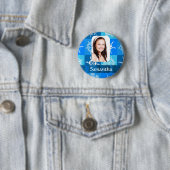 Blaue Schneeflocke Button (Beispiel)