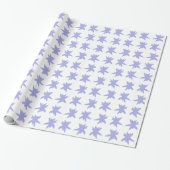 Blaue Schneeflocke Geschenkpapier (Ungerollt)