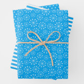 Blaue Schneeflocke Geschenkpapier Set (Beispiel)