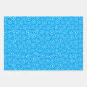 Blaue Schneeflocke Geschenkpapier Set (Vorderseite)