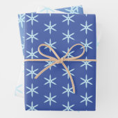 Blaue Schneeflocke Geschenkpapier Set (Beispiel)