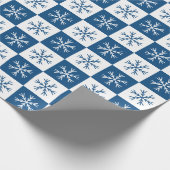 Blaue Schneeflocke Gestaltete Weihnachtsfeiertage Geschenkpapier (Ecke)