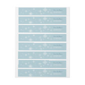 Blaue Schneeflocke | Holiday Wraparound Label (Bogen)