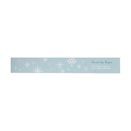 Blaue Schneeflocke | Holiday Wraparound Label
