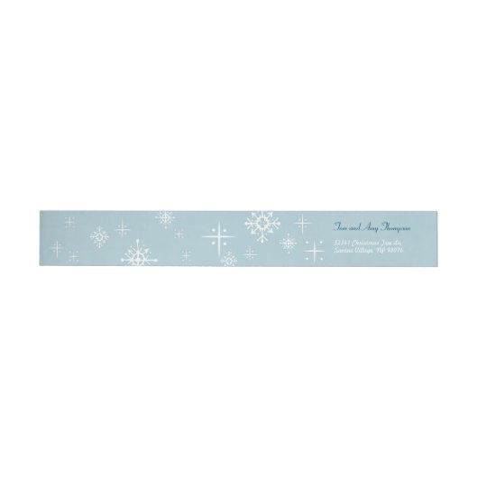 Blaue Schneeflocke | Holiday Wraparound Label (Person)
