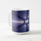Blaue Schneeflocke Kaffeetasse (Vorderseite Links)
