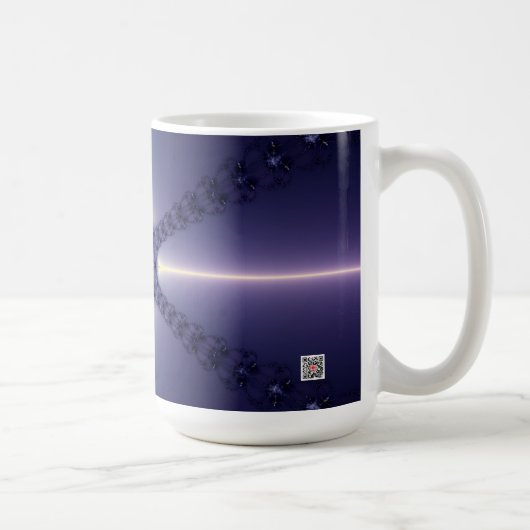 Blaue Schneeflocke Kaffeetasse (Rechts)