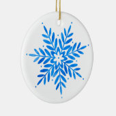 Blaue Schneeflocke Keramik Ornament (Rechts)