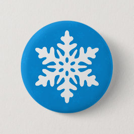 Blaue Schneeflocke-kundenspezifischer Button