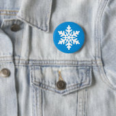 Blaue Schneeflocke-kundenspezifischer Button (Beispiel)