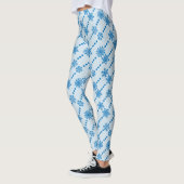 Blaue Schneeflocke Leggings (Links)