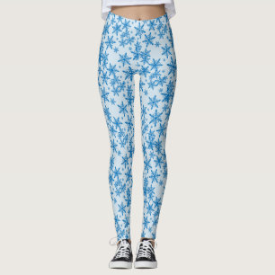 Blaue Schneeflocke Leggings