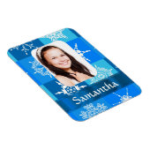 Blaue Schneeflocke Magnet (Rechte Seite)