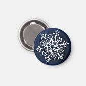 Blaue Schneeflocke Magnet (Vorderseite/Rückseite)