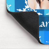 Blaue Schneeflocke Mousepad (Ecke)