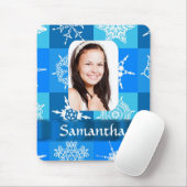 Blaue Schneeflocke Mousepad (Mit Mouse)