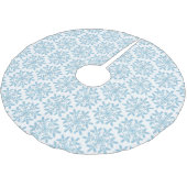 Blaue Schneeflocke Polyester Weihnachtsbaumdecke (Schrägansicht)