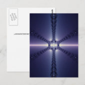 Blaue Schneeflocke Postkarte (Vorne/Hinten)