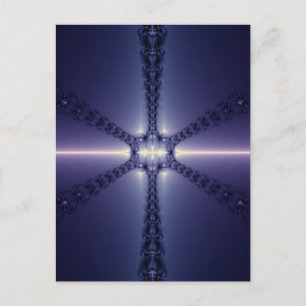 Blaue Schneeflocke Postkarte