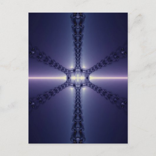 Blaue Schneeflocke Postkarte (Vorderseite)