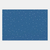 Blaue Schneeflocke Schnee Winterweihnachtsferien Geschenkpapier Set (Vorderseite)