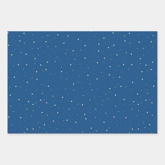Blaue Schneeflocke Schnee Winterweihnachtsferien Geschenkpapier Set (Vorderseite)