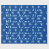 Blaue Schneeflocke Schneeflocke Schneedecke Geschenkpapier (Flach)