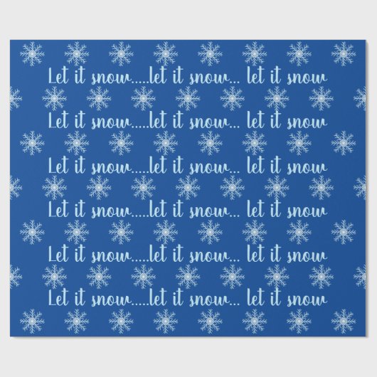 Blaue Schneeflocke Schneeflocke Schneedecke Geschenkpapier (Flach)