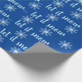 Blaue Schneeflocke Schneeflocke Schneedecke Geschenkpapier (Ecke)