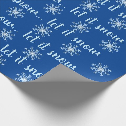 Blaue Schneeflocke Schneeflocke Schneedecke Geschenkpapier (Ecke)