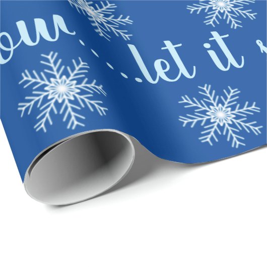 Blaue Schneeflocke Schneeflocke Schneedecke Geschenkpapier (Rolleneckpunkt)