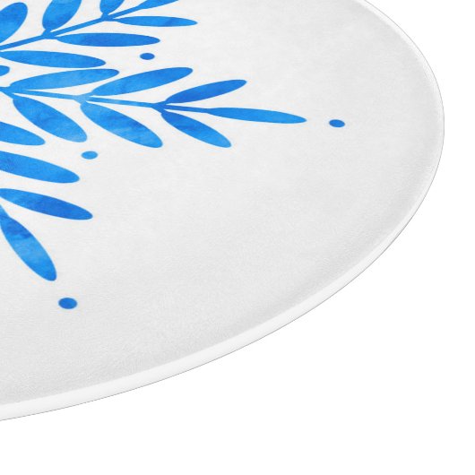 Blaue Schneeflocke Schneidebrett (Ecke)