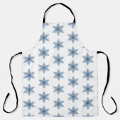 Blaue Schneeflocke Schürze (Vorderseite)