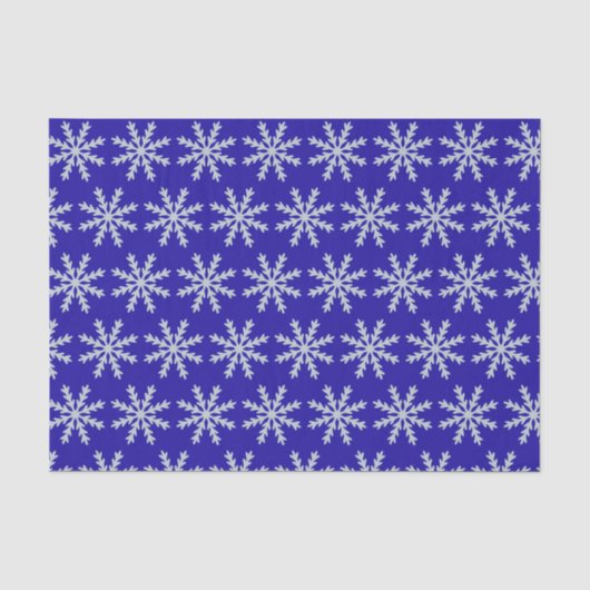 Blaue Schneeflocke Seidenpapier (Vorderseite)