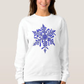 Blaue Schneeflocke Sweatshirt (Vorderseite)