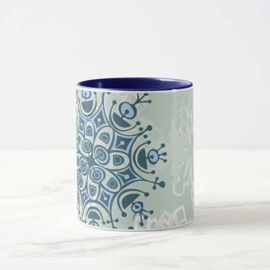 Blaue Schneeflocke Tasse (Zentrum)