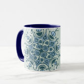 Blaue Schneeflocke Tasse (Vorderseite Links)