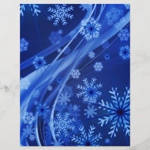 Blaue Schneeflocken